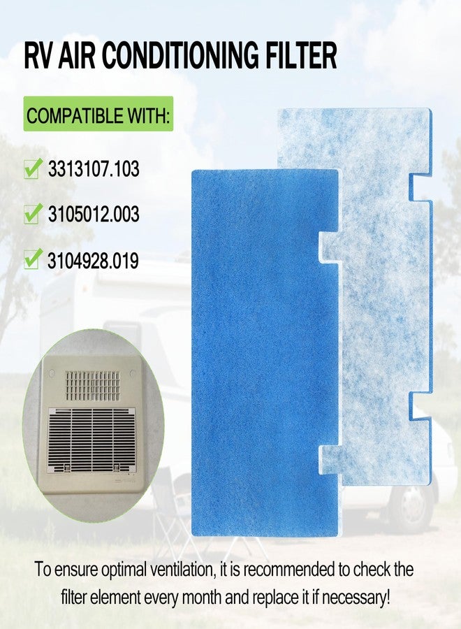 CHNPLUM 7.5" x 14" RV Air Conditioner Filters - Replacement for Dometic Air Grille 3313107.103, 3105012.003 Camper Motorhome Grille Vent - MERV 6 RV Air Filter (4 Pcs) - Image 3