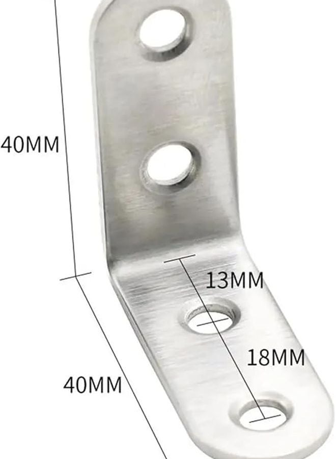 50pcs Stainless Steel Corner Brackets Rust Proof Furniture Reinforcement Brackets - Image 3
