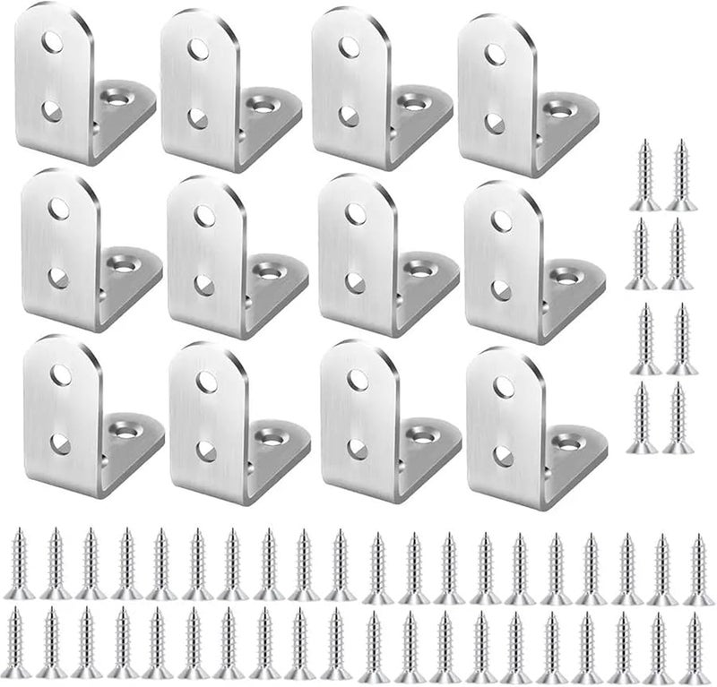 50pcs Stainless Steel Corner Brackets Rust Proof Furniture Reinforcement Brackets - Image 5