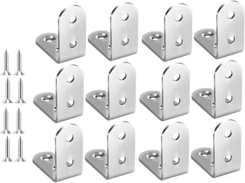 50pcs Stainless Steel Corner Brackets Rust Proof Furniture Reinforcement Brackets - Image 2