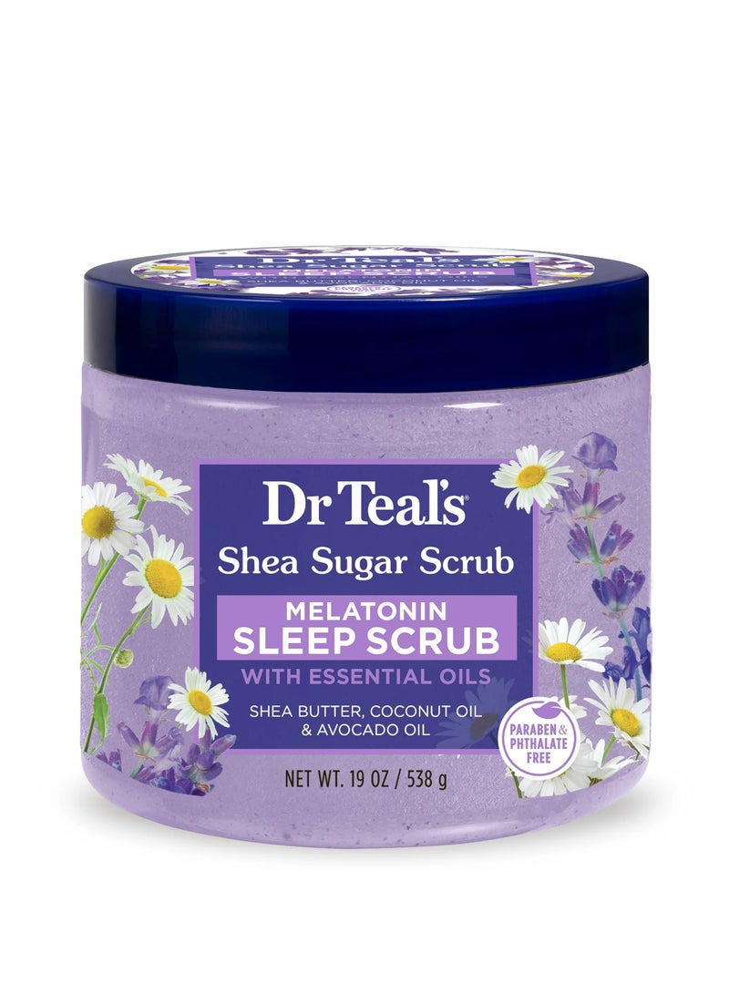 Dr Teal's Shea Sugar Body Scrub Melatonin 538g - Image 1
