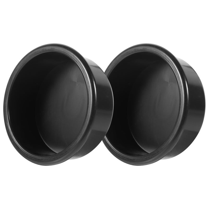 2Pcs Black Plastic Cup Holder Inserts For Car RV Anti Spill Beverage Can With Slot Design - Image 2