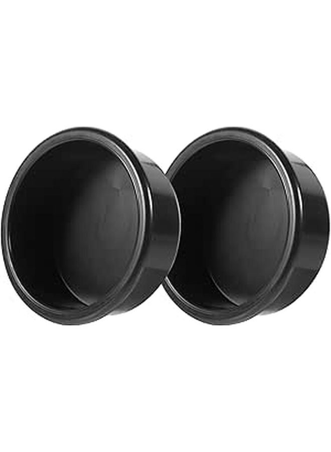 2Pcs Black Plastic Cup Holder Inserts For Car RV Anti Spill Beverage Can With Slot Design - Image 1
