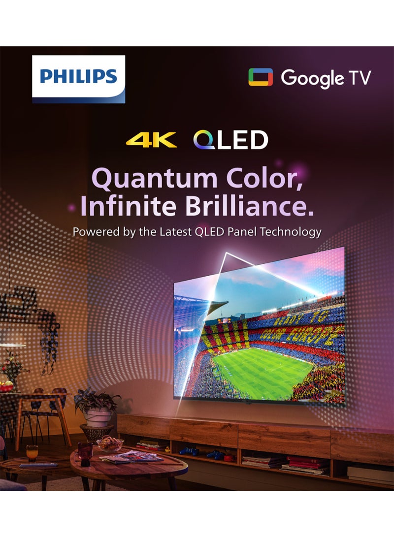 Philips 75 inch QLED 4K Google Smart TV 75PQT8169/56 Black 75PQT8169/56 Black - Image 5