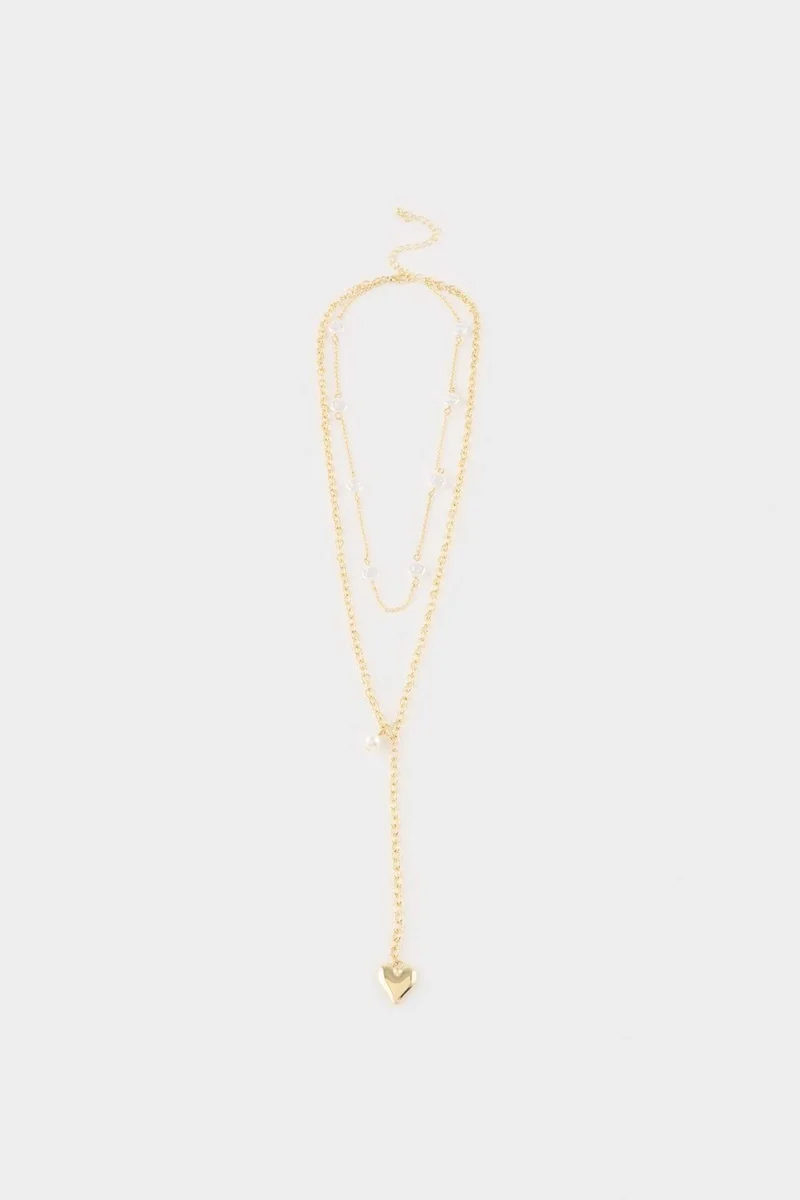 Defacto Woman 2 Piece Necklace Set