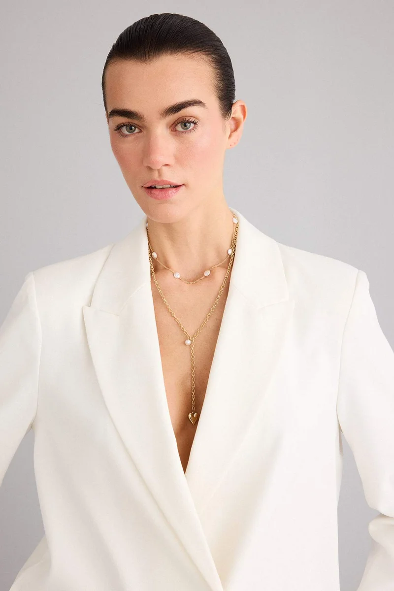 Defacto Woman 2 Piece Necklace Set