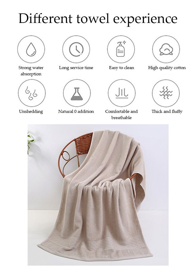 DUNISO منشفة استحمام قطنية نقية بنمط نسج، منشفة استحمام قوية الامتصاص وقابلة للتنفس، للاستخدام المنزلي، 70*140 سم - Image 4