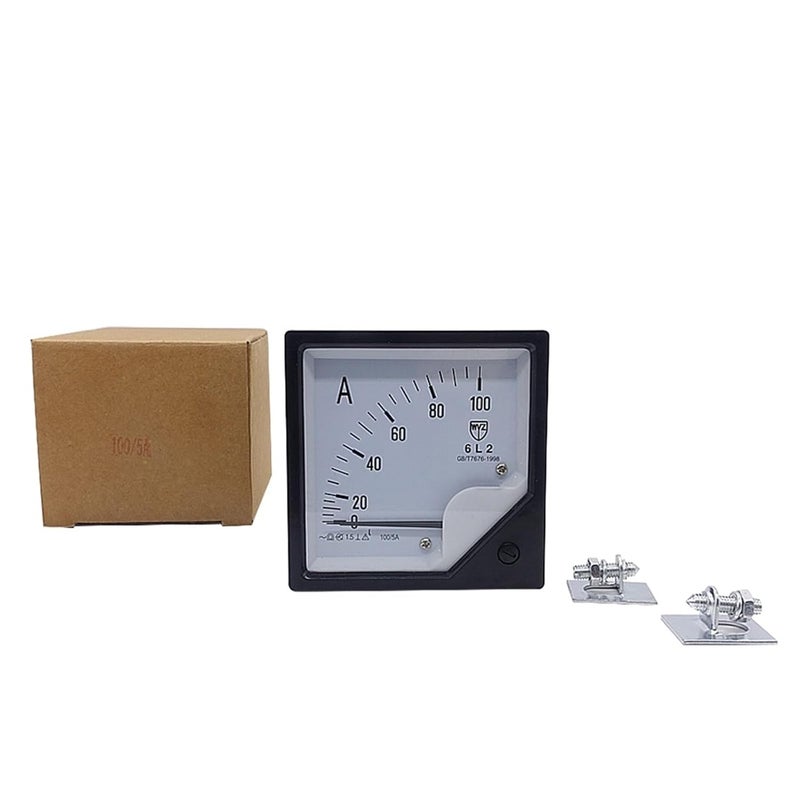 6L2 100 5A AC Ammeter Pointer Panel Meter 0 100A Current Generator Monitor - Image 4