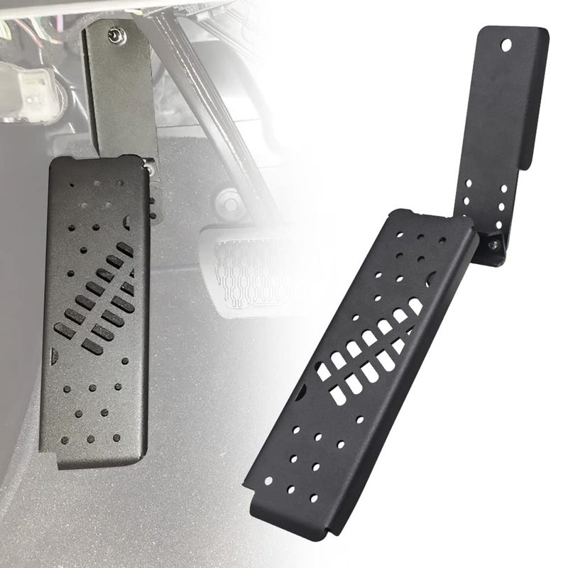 ADTOPI JL Dead Pedal Gladiator Dead Pedal Left Side Foot Rest Kick Panel Compatible with Jeep Wrangler JLGladiator JT 2018 2019 2020 2021 2022 2023NOT for 4xe Model Adjustable Matte Black