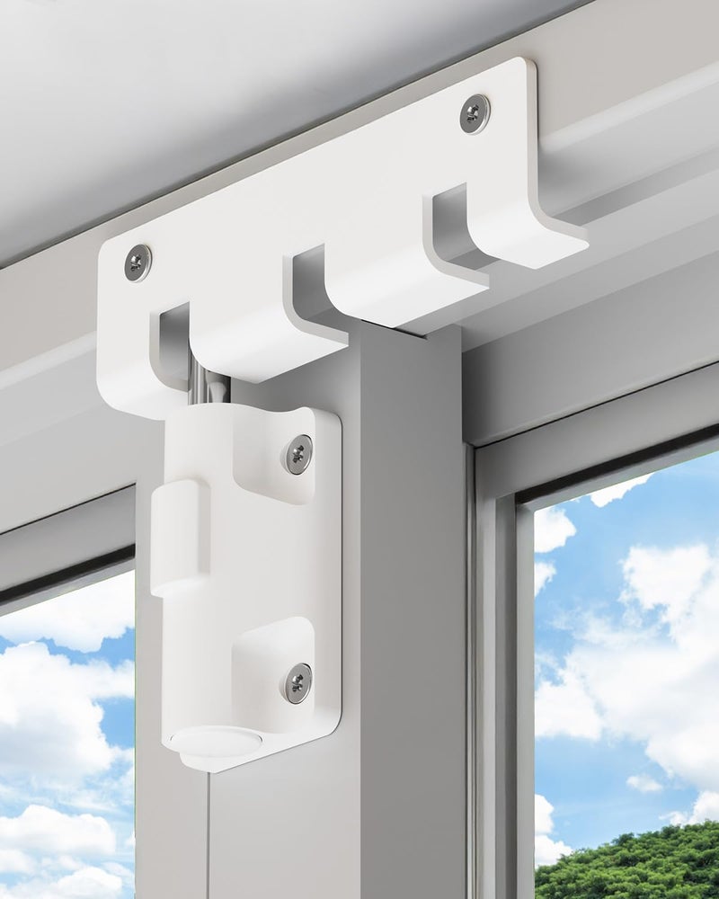 WINONLY Sliding Door Lock Window Locks for Patio Sliding Glass Door Foot Locks for Front Door Security Bar Stoppers Top Horizontal Childproof Keyless Safety Lock from Inside Home Apartment Hotel Essentials - Image 1