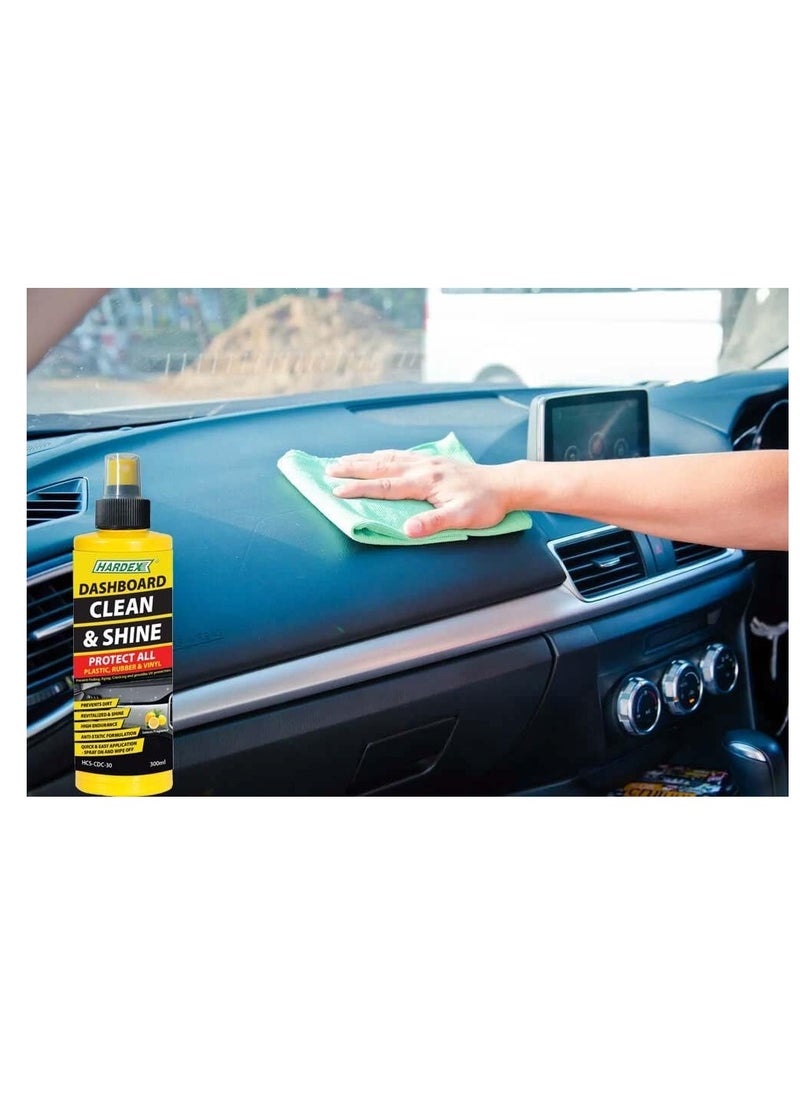 هاردكس Hardex Dashboard Clean & Shine – منظف وملمع تابلوه السيارة 300 مل - برائحة الليمون  - Image 2