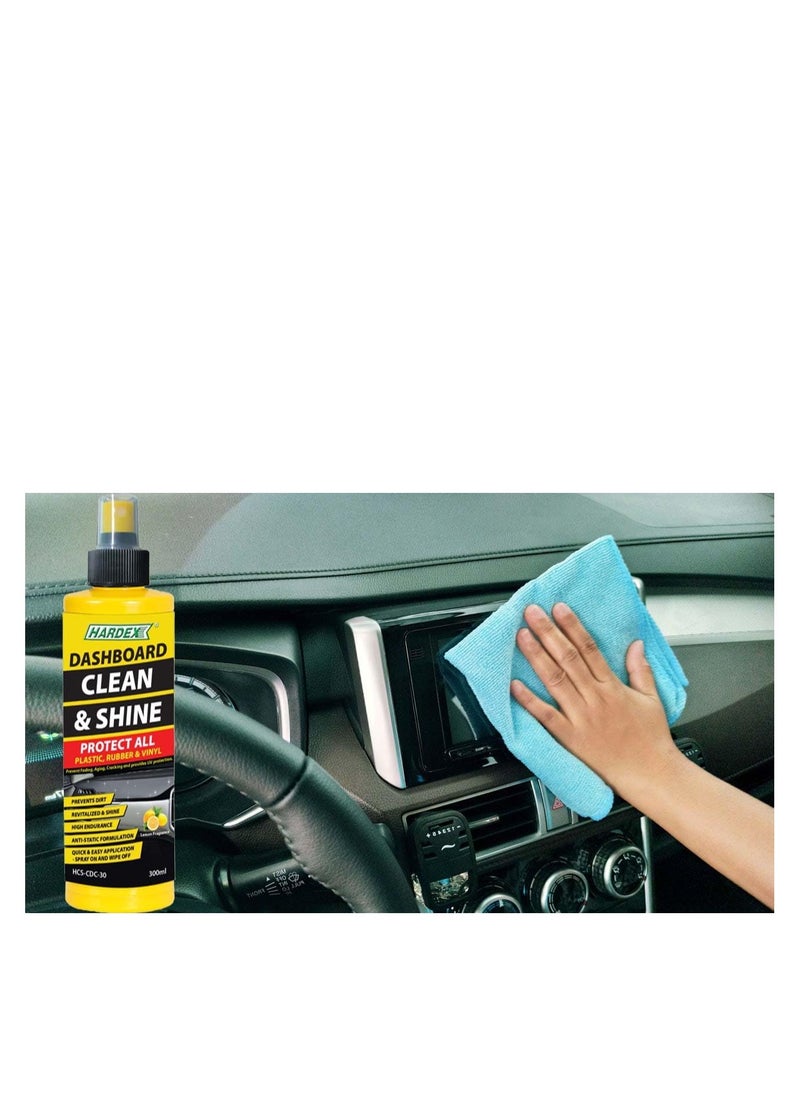 هاردكس Hardex Dashboard Clean & Shine – منظف وملمع تابلوه السيارة 300 مل - برائحة الليمون  - Image 3