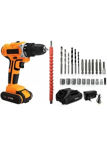 XDLB XDLB HID 21v Cordless Powerful Driver Set with 24 Tools and 2 Battery Included Power Hand Tool Kit 24 Tools  - Image 1