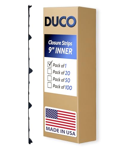 Duco Plastics & Supply Duco USAMade Classic Rib Foam Closure Strips 3ft Long 9 Rib Profile 1 Pack of Black Corrugated Roof Foam Strips Weatherproof Seal to Block Gaps Noise Moisture and More - Image 1