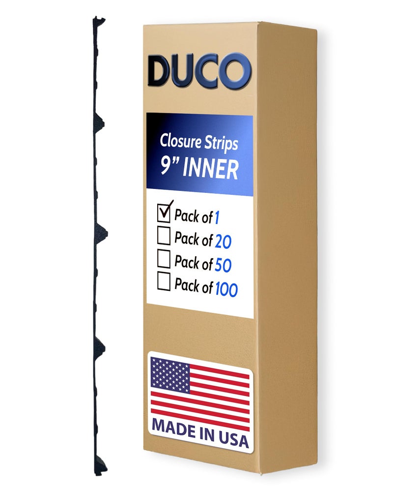 Duco Plastics & Supply Duco USAMade Classic Rib Foam Closure Strips 3ft Long 9 Rib Profile 1 Pack of Black Corrugated Roof Foam Strips Weatherproof Seal to Block Gaps Noise Moisture and More - Image 2