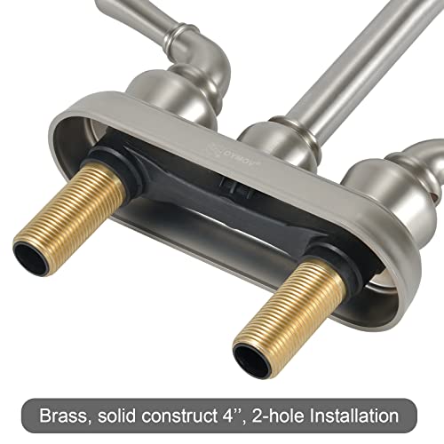OYMOV RV Bathroom Sink Faucet - Brushed Nickel RV Sink Faucet for Bathroom Faucet Replacement for RVs, Campers, Fifth Wheels, Motor Homes, Travel Trailers, Boats - Image 3