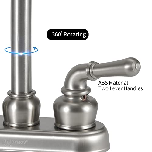 OYMOV RV Bathroom Sink Faucet - Brushed Nickel RV Sink Faucet for Bathroom Faucet Replacement for RVs, Campers, Fifth Wheels, Motor Homes, Travel Trailers, Boats - Image 2