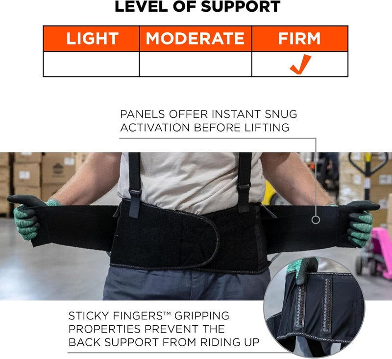 Ergodyne ProFlex 2000SF Back Support Brace 85 Spandex VShape Design and Patented Stays for Added Support LargeBlack - Image 3