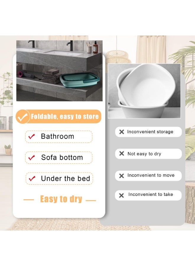 Bukela Foot Bath Collapsible Foot Bath Foot Soak Tub with Handle Foot Spa Bath 15L/4 Gallons Massager Foot Soaking Bath Basin Feet for Dry Cracked Feet, Pedicure Foot Soak, Home Spa Treatment - Image 5