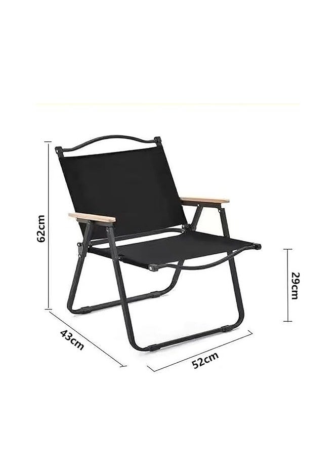 Value Portable Camping Chair Foldable Fishing Picnic Chair with Wooden Handle  - Image 2