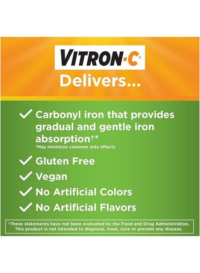 Vitron-C Iron Supplement Plus Vitamin C Coated Tablets 60 ct (6 Pack) - Image 5