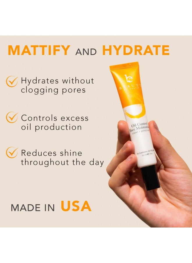 Beauty by Earth Oil Control Face Moisturizer - Natural & Organic Anti Aging Facial Moisturizer for Men & Women, Best Face Moisturizer for Oily Skin or Acne Moisturizer, Face Moisturizer with Hyaluronic Acid - 1 Fl Oz  - Image 3
