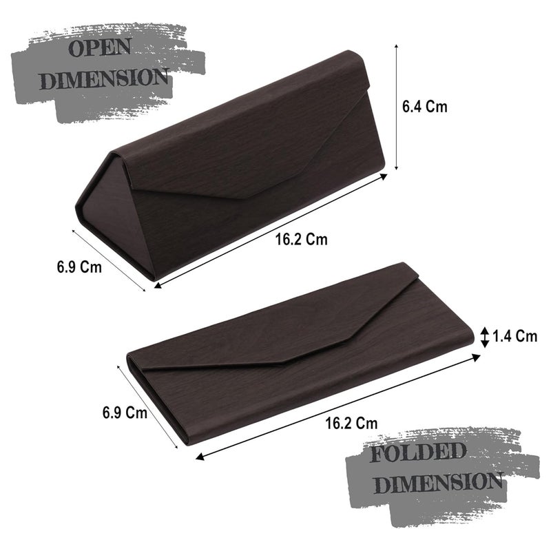 Styzere Folding Eyeglass Case Unisex Spectacles Specs Cover Men Women Hard Shell Portable - Image 2