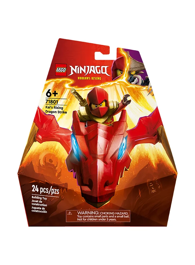 ليغو 71801 NINJAGO Kai’s Rising Dragon Strike Toy Ninja Playset with Kai Minifigure, Building Set for Kids, Gift Idea for Boys and Girls Aged 6 Years Old and Over