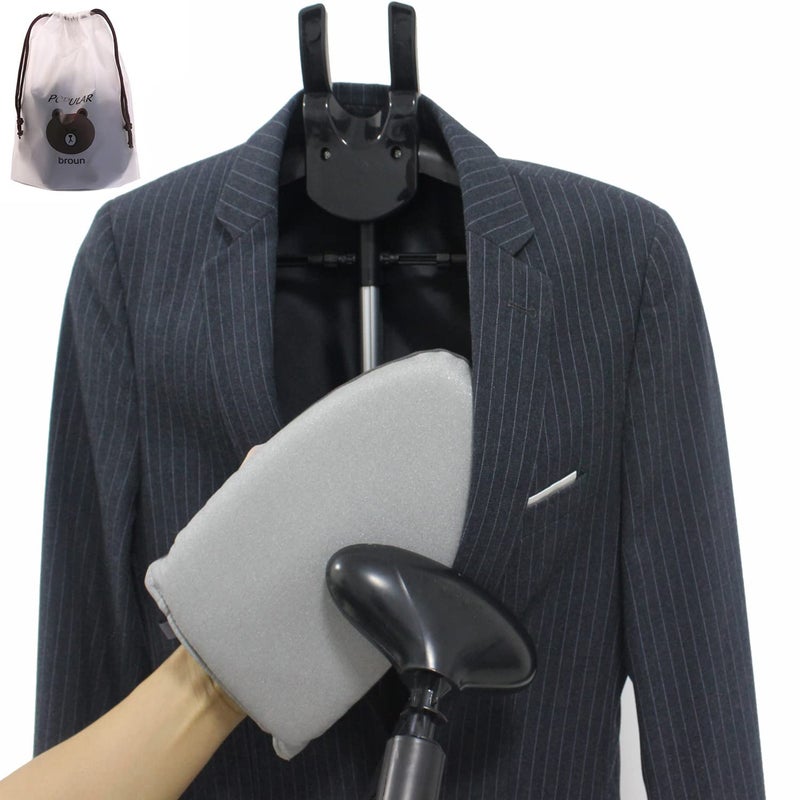 Garment Steamer Ironing Gloves with Finger LoopHanging Garment ironing machine boardStanding ironing machineAnti steam glovesHeat resistant clothing steam engine gloves Grey