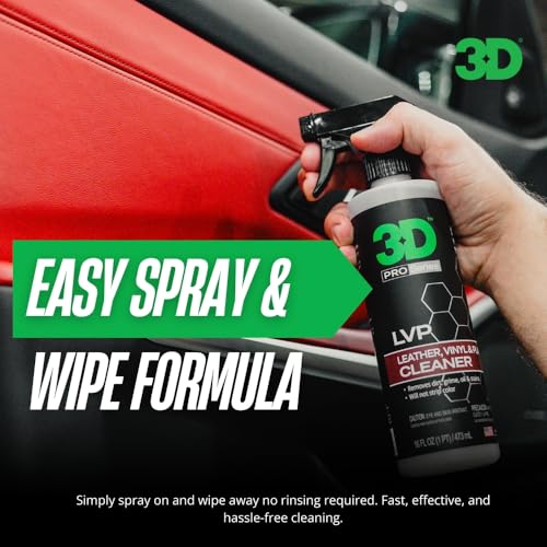 3D LVP Interior Cleaner - Removes Dirt, Grime, Grease, Oil & Stains from Leather, Vinyl & Plastic - Great for Seats, Steering Wheels, Door Panels, Dashboards - Car, Office, Home Use - 1 Gallon - Image 3