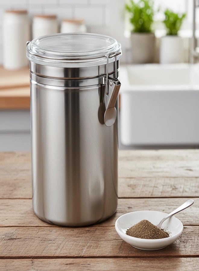 QWORK 4 Pack 62OZ Stainless Steel Canister Set with Lids - Airtight Food Storage Canisters, Sealable Jars for Coffee, Sugar, Flour, Tea - Image 3