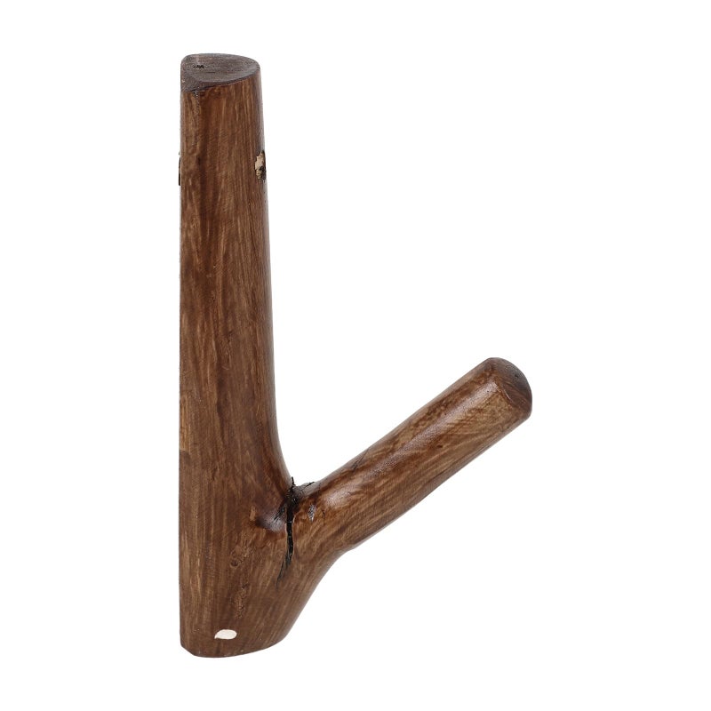 Rustic Wooden Wall Hook 10mm Thick Coat Key Holder for Entryway Closet - Image 2