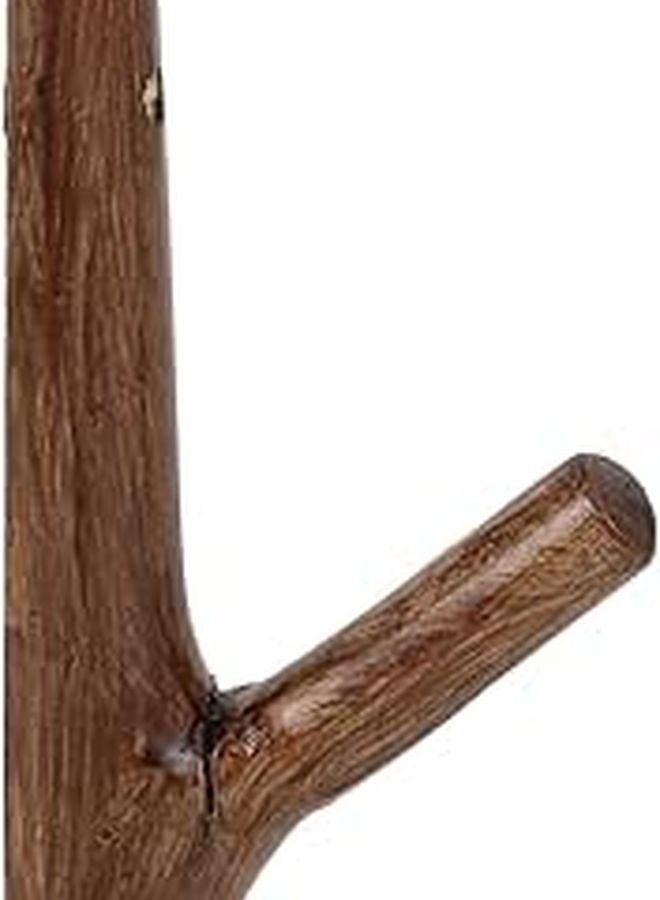 Rustic Wooden Wall Hook 10mm Thick Coat Key Holder for Entryway Closet - Image 1