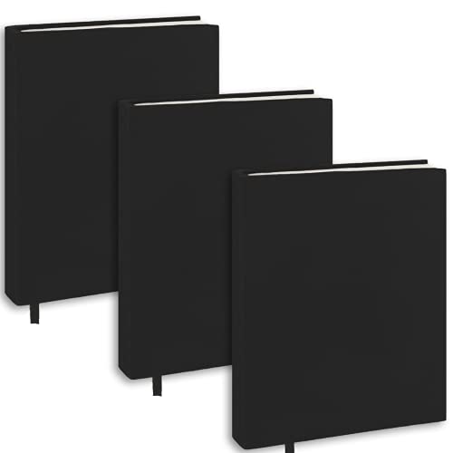 KICNIC Black Book Covers 3 Pack, 6"x9" Stretchable Book Sox Suitable for Most Hardcover Books, Up to 8.5”X9.5”, Washable and Reusable Protective Cover for Textbooks - Image 1