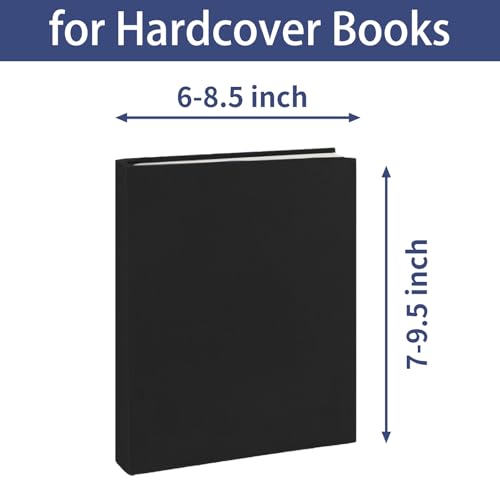 KICNIC Black Book Covers 3 Pack, 6"x9" Stretchable Book Sox Suitable for Most Hardcover Books, Up to 8.5”X9.5”, Washable and Reusable Protective Cover for Textbooks - Image 2