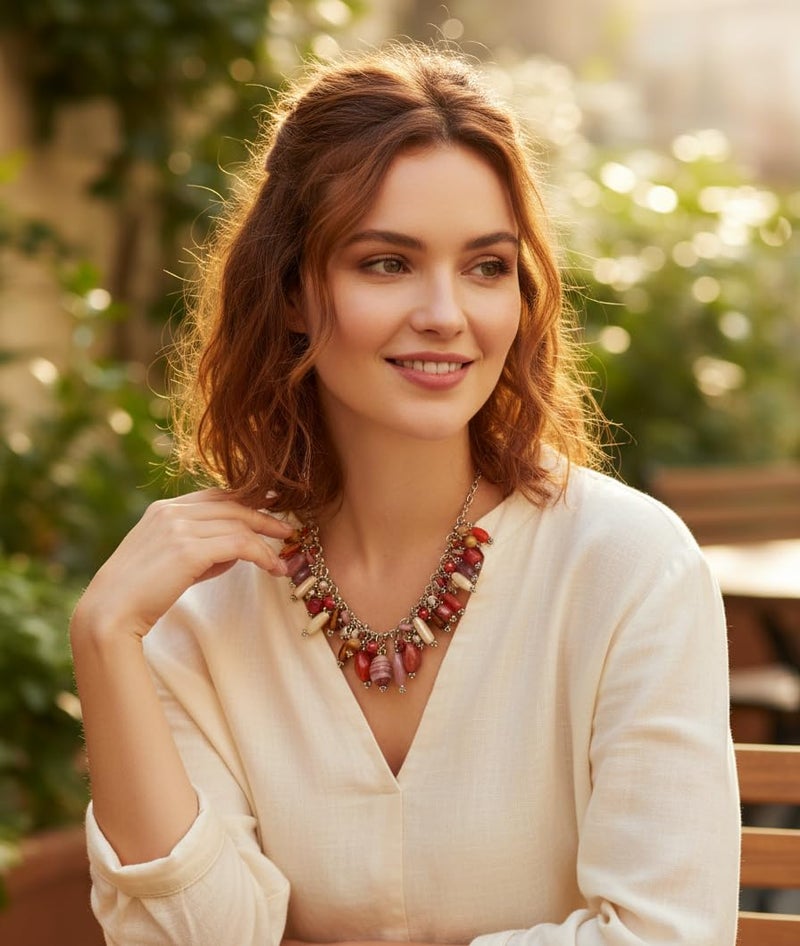 DCA Western Latest Trendy Boho Charms Fashion Jewellery Necklace for Women and Girls - Image 4