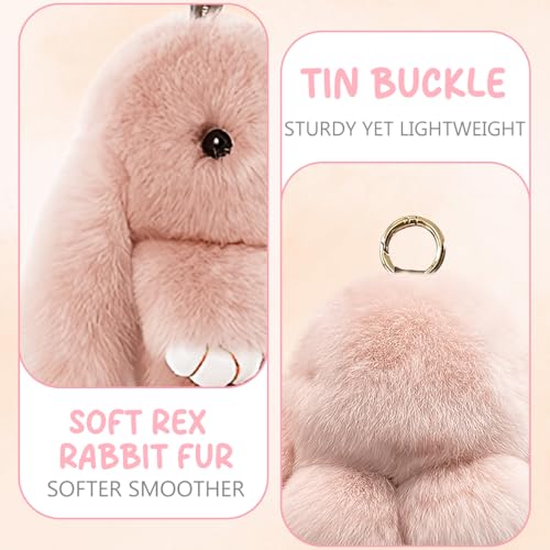 Lucift Bunny Keychain with Box, Bunny Keychain with Tin,Bun-ny Handmade Soft for Christmas Gifts, Bags, and Keys(Pink) - Image 5