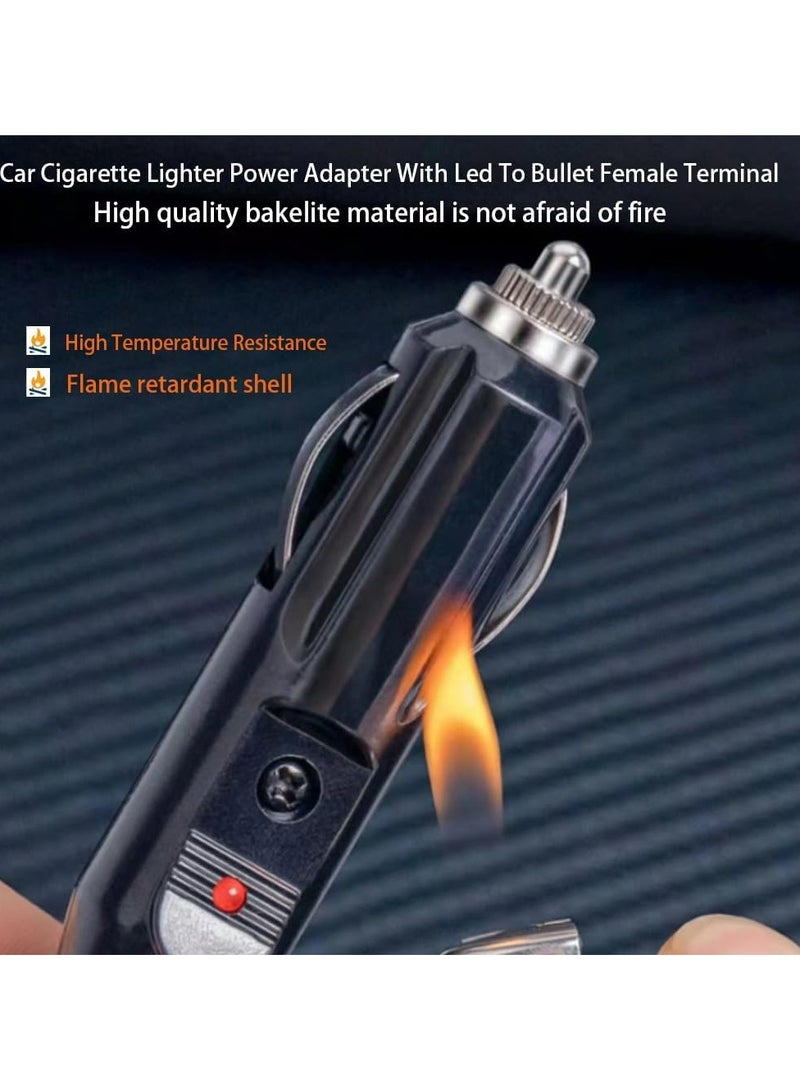 CMGTYYD Car Cigarette Lighter Adapter, 240W 1-to-2 DC 12V/24V Plug Splitter with Dual Socket, Switch, 3.9-inch Extension Cord, and 15A Fuses - Suitable for 12/24V Vehicles - Image 5