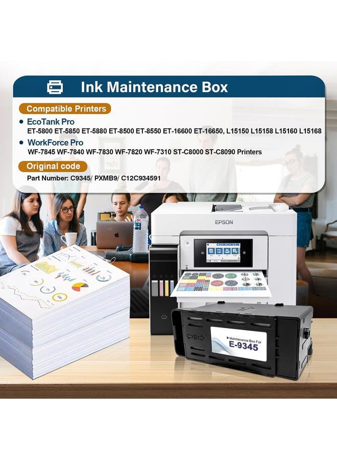 OIXXAF INK+ C9345 Maintenance Box Remanufactured for ET-8550 ET-16600 ET-5850 WF-7840 ET-5800 ET-16650 ET-8500 WF-7820 ET-5880 WF-7310 ST-C8000 ST-C8090 Printer - Image 2