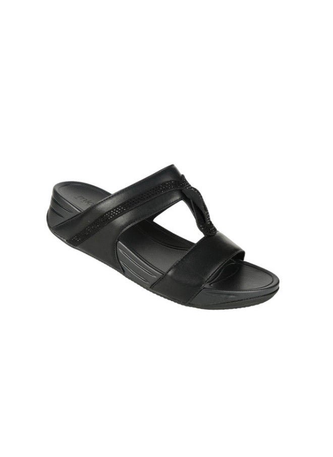Michelle Morgan 092-2628 Michelle Morgan Ladies Wedge Sandals Black 214RJ913  - Image 1