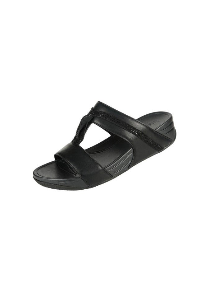 Michelle Morgan 092-2628 Michelle Morgan Ladies Wedge Sandals Black 214RJ913  - Image 3