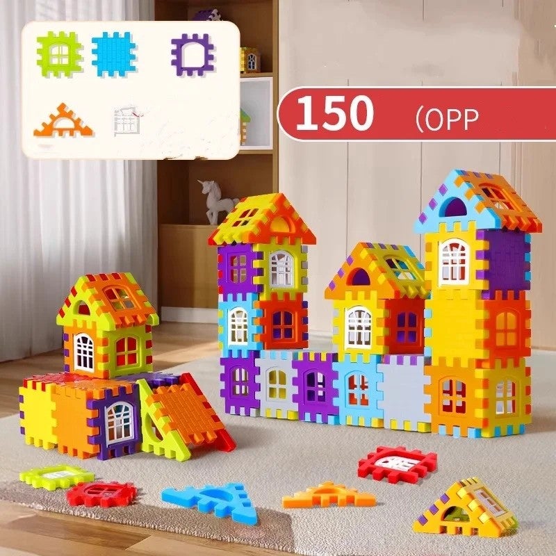 Y&D Large Building Blocks Set for Kids Ages 5+, Big Bricks House Wall & Window Model Puzzle Toy - Image 5
