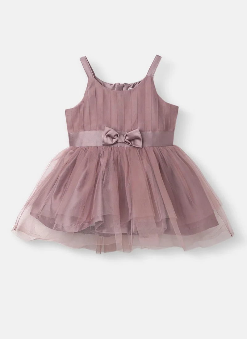 Nautinati Mesh Party Dress for Girls | Girls Party Frock | 0 to 3 Years