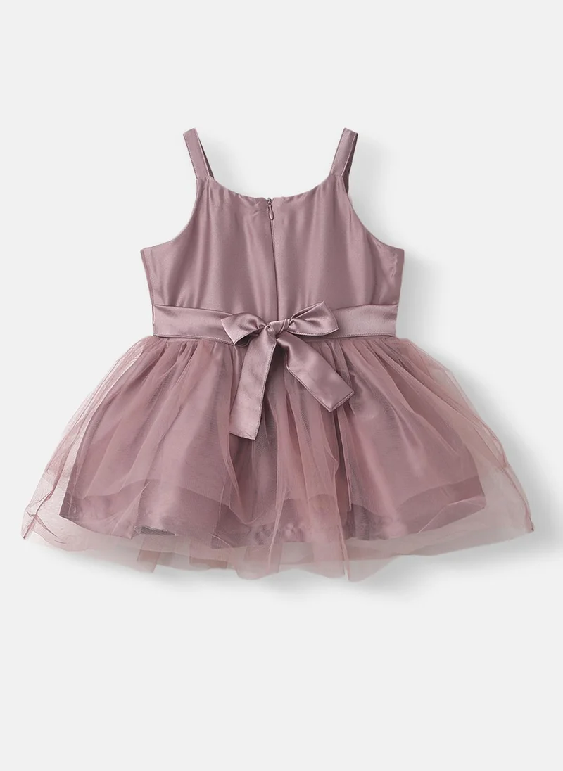 Nautinati Mesh Party Dress for Girls | Girls Party Frock | 0 to 3 Years