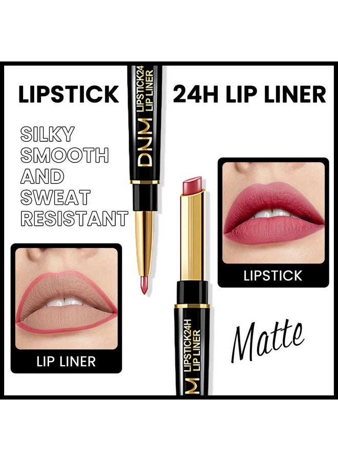 evpct 1Pcs Lip Liner And Lipstick Set Kit For Women, Dnm Matte Lips Kit With Lip Liner Lip Stains Long Lasting Waterproof 24 Hour Lipstick And Lip Liners Combo Lipliners Pencil 26# - Image 3