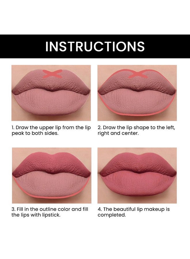 evpct 1Pcs Lip Liner And Lipstick Set Kit For Women, Dnm Matte Lips Kit With Lip Liner Lip Stains Long Lasting Waterproof 24 Hour Lipstick And Lip Liners Combo Lipliners Pencil 26# - Image 4