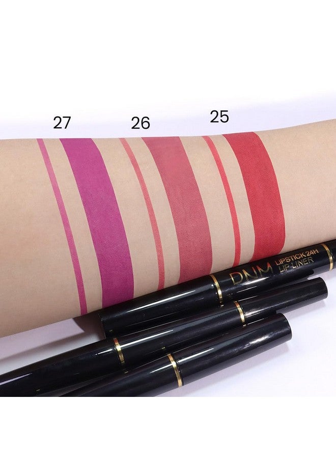 evpct 1Pcs Lip Liner And Lipstick Set Kit For Women, Dnm Matte Lips Kit With Lip Liner Lip Stains Long Lasting Waterproof 24 Hour Lipstick And Lip Liners Combo Lipliners Pencil 26# - Image 5