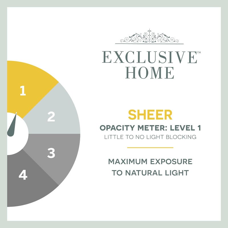 EXCLUSIVE HOME Belgian Textured Linen Look Sheer Pinch Pleat/Hidden Tab Top Curtain Panel Pair, 84" Length, Winter White - Image 5