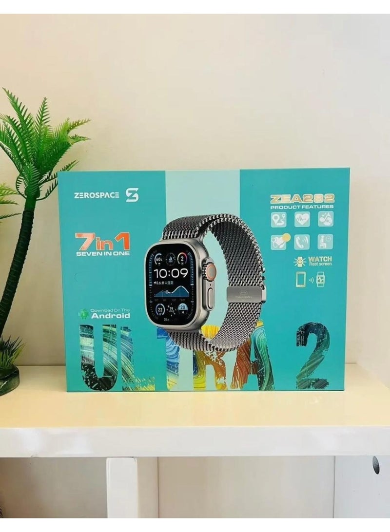 زيروسبيس ساعة ذكية 2 قطعة مع شاشة AMOLED، 7 أحزمة قابلة للتبديل، تتبع متقدم للصحة واللياقة البدنية - Image 3