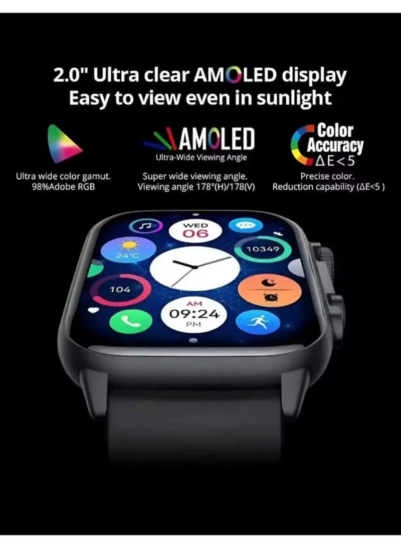 زيروسبيس ساعة ذكية 2 قطعة مع شاشة AMOLED، 7 أحزمة قابلة للتبديل، تتبع متقدم للصحة واللياقة البدنية - Image 5